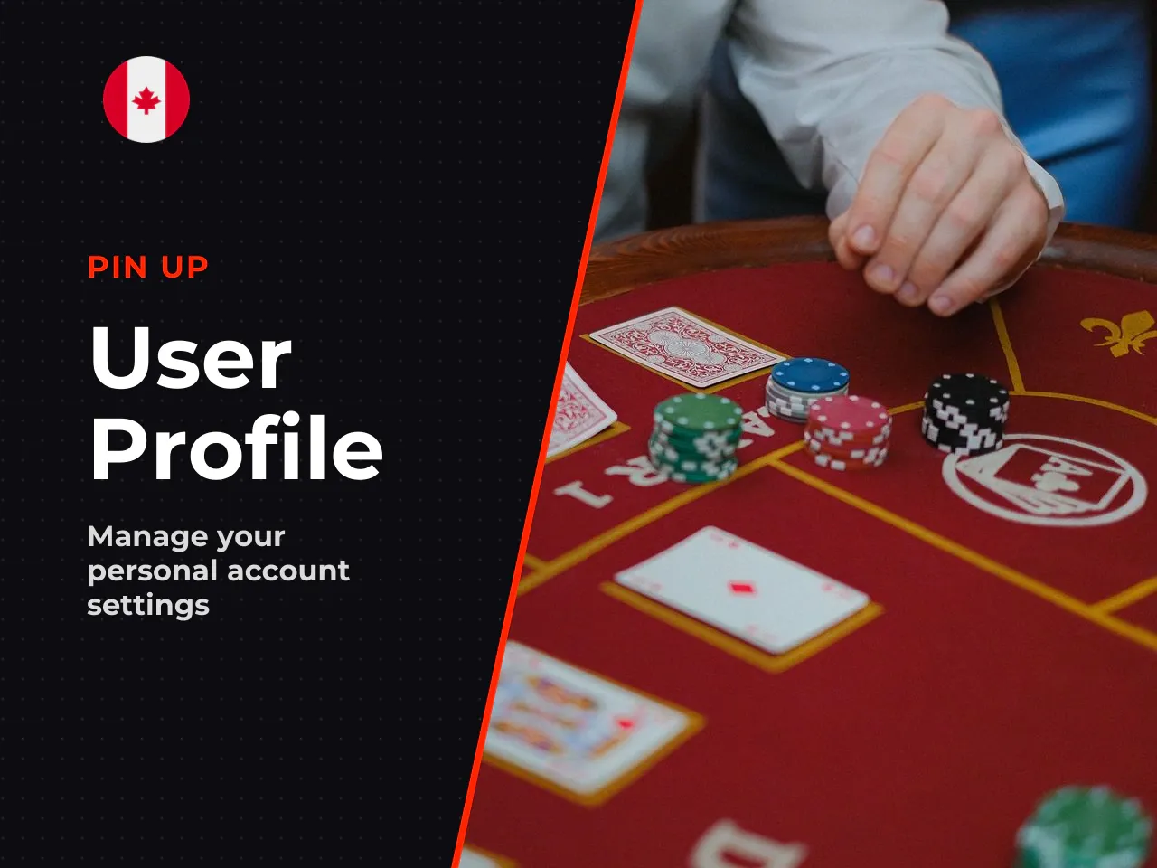 Personal account, settings and navigation. The